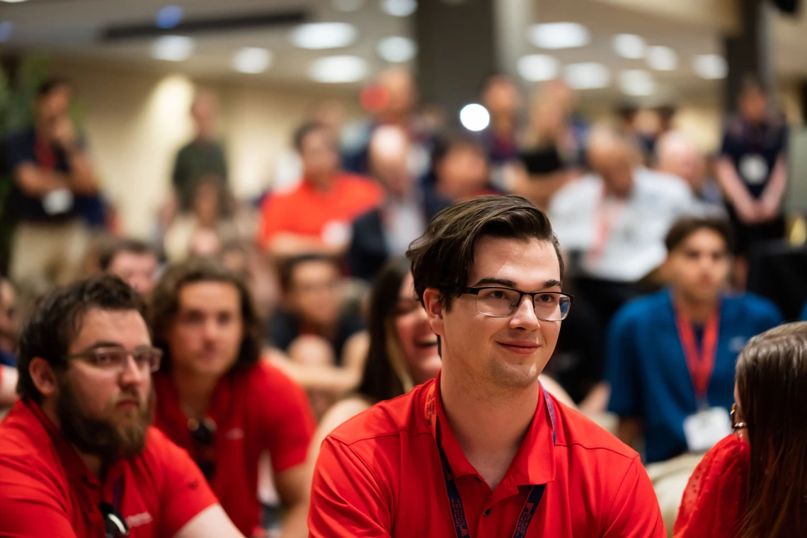 a large crowd of students at Design Day 2023