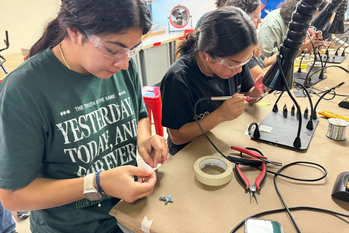 students work in the College of Engineering's Engineering Design Center