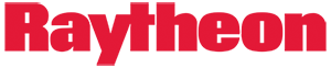 Raytheon logo written in red
