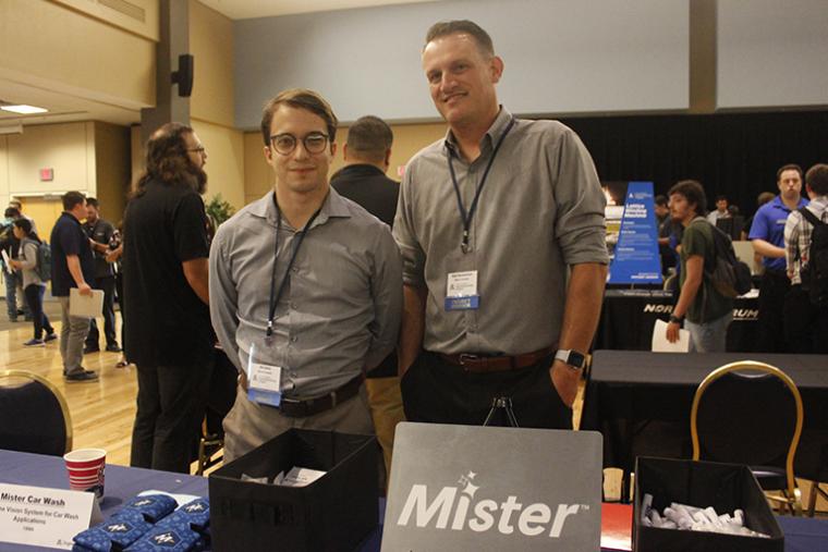 Image of William Blair and Rob Heisterman from Mister Car Wash at 2019 Open House