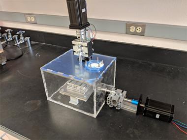 Image of device built by student team to mitigate distortion