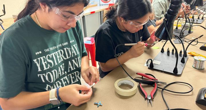 students work in the College of Engineering's Engineering Design Center